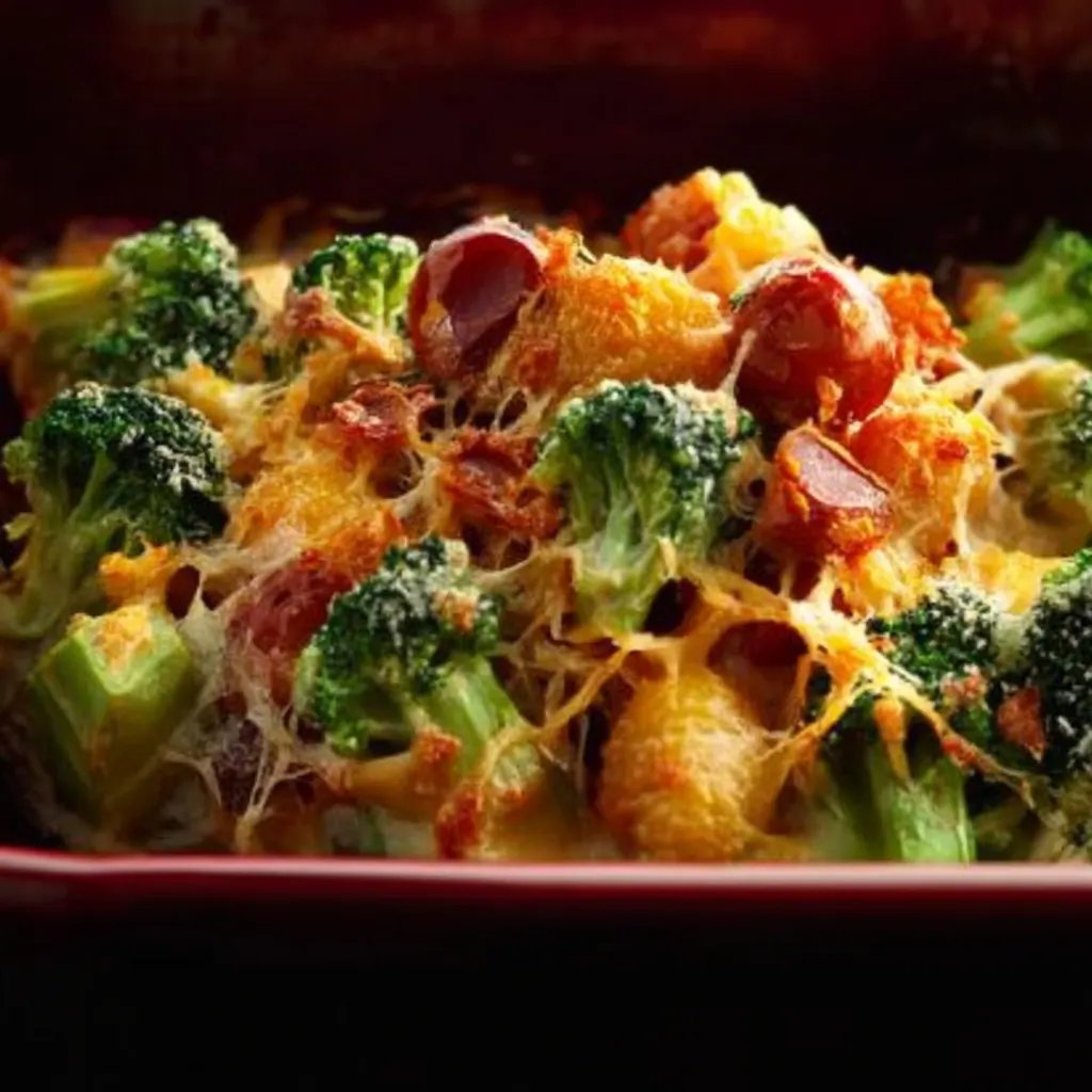 Rosenkohl-Hack-Auflauf auf Kartoffelpüree