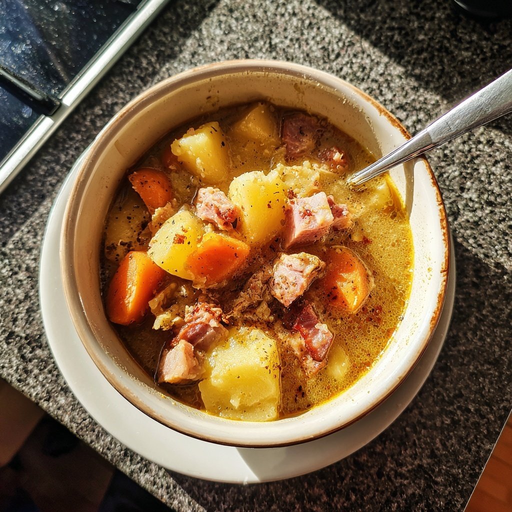 Steckrübeneintopf mit Kasseler - nach Omas Rezept