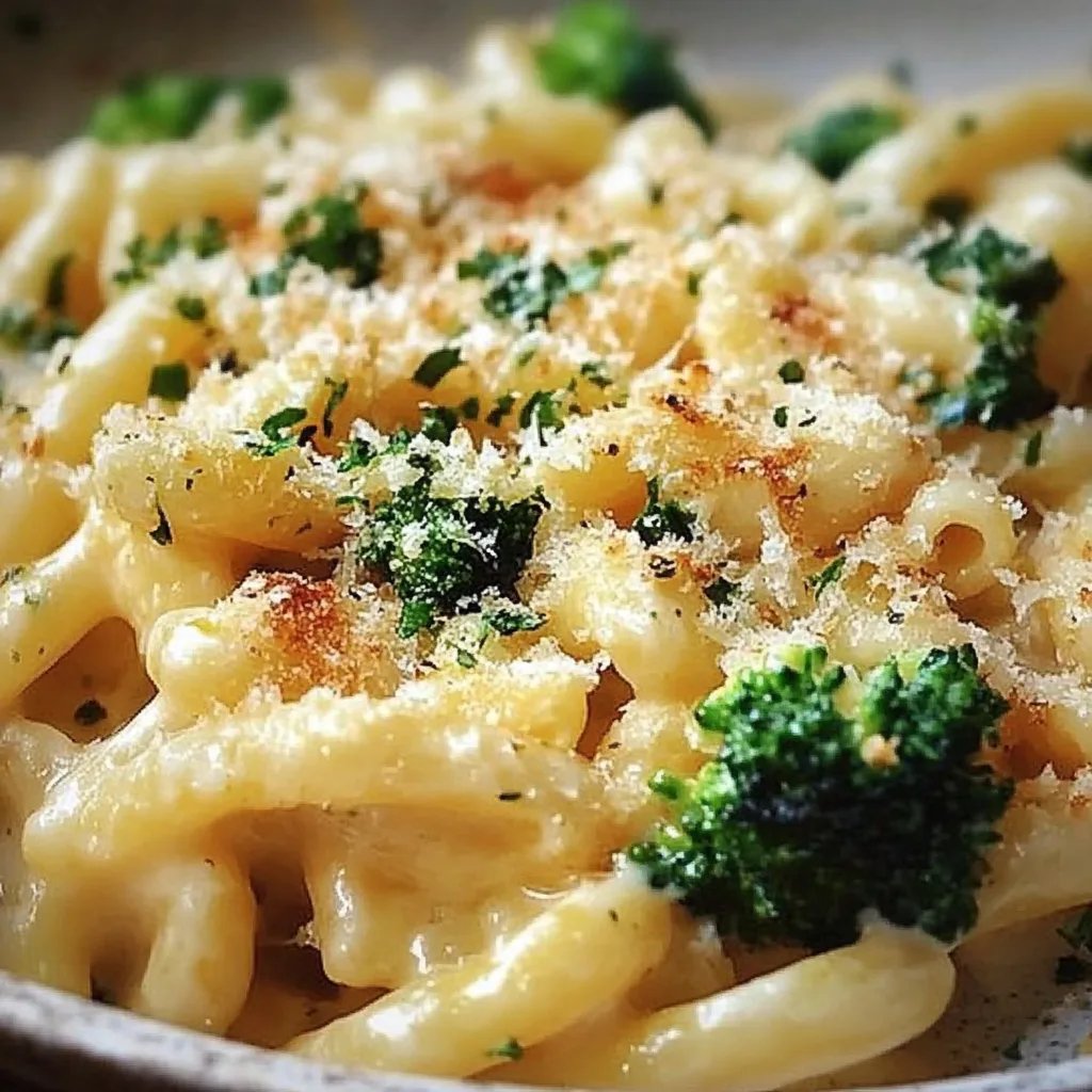 Brokkoli-Nudeln mit Parmesansoße