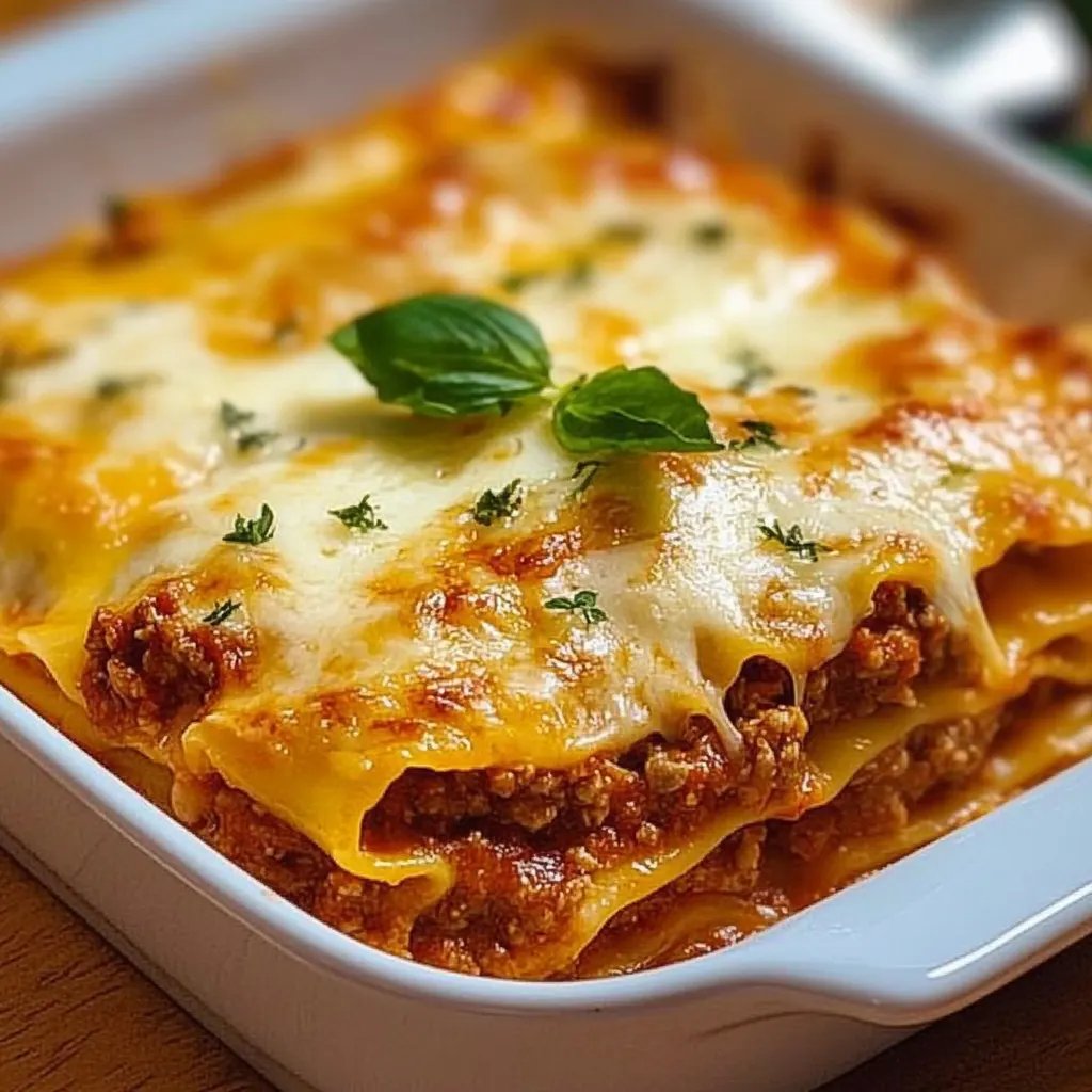 Klassische Lasagne Bolognese mit Bechamelsoße