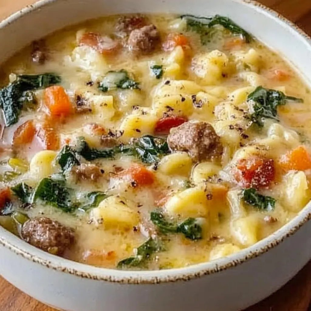 Italienische Wurst-Pasta-Suppe