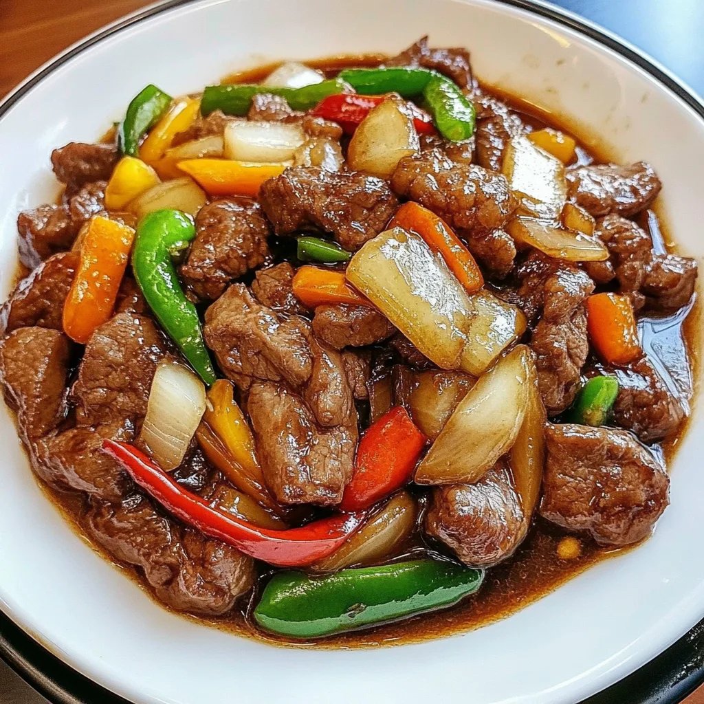 Rindfleisch-Zwiebel-Pfanne nach chinesischer Art