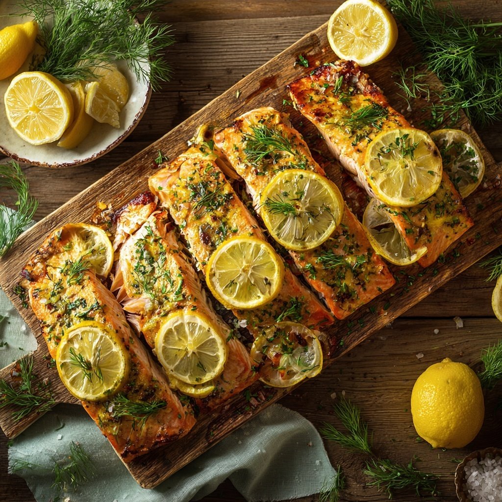 Kalorienarme Ofen Lachs Mit Zitrone