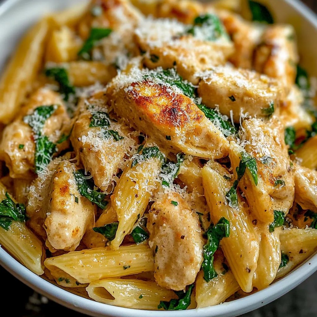 Knoblauch-Parmesan-Hühnchen-Pasta