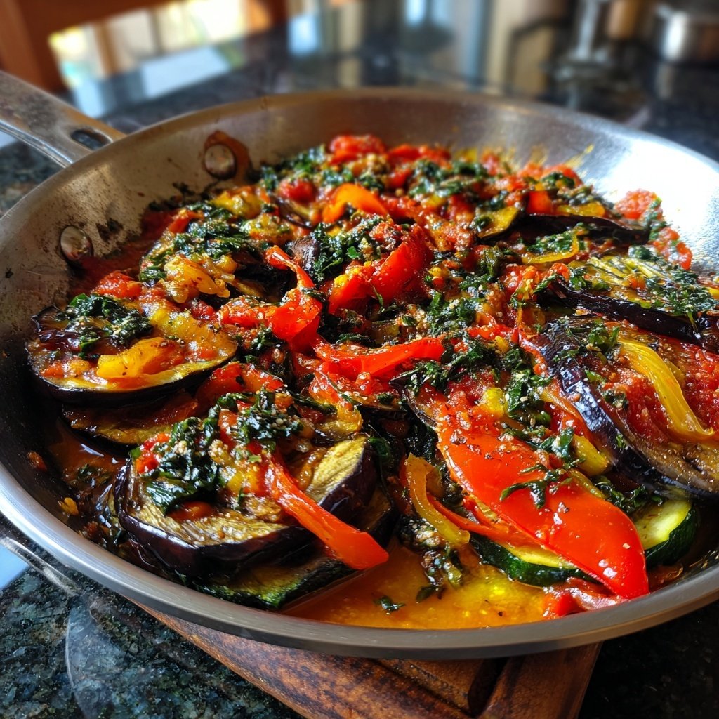 Auberginenpfanne italienisch