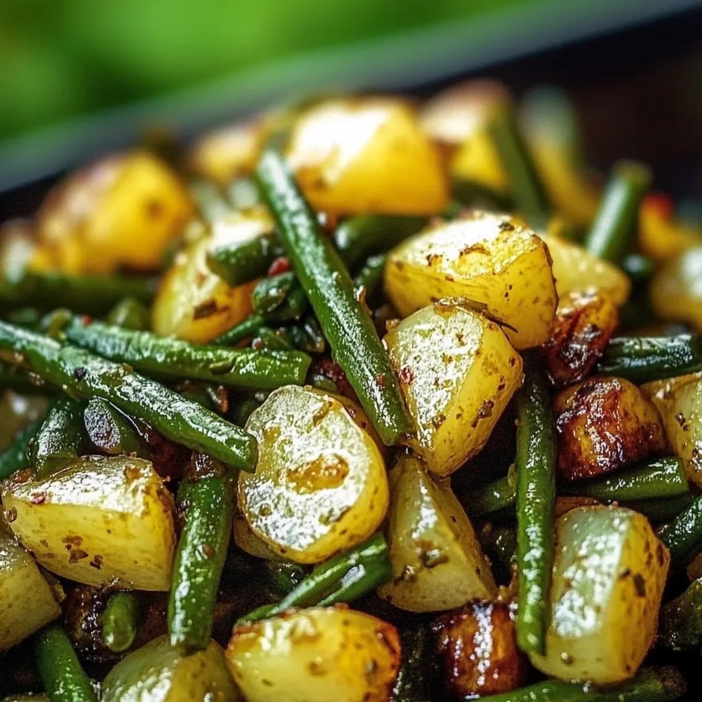 Kartoffeln und Grüne Bohnen