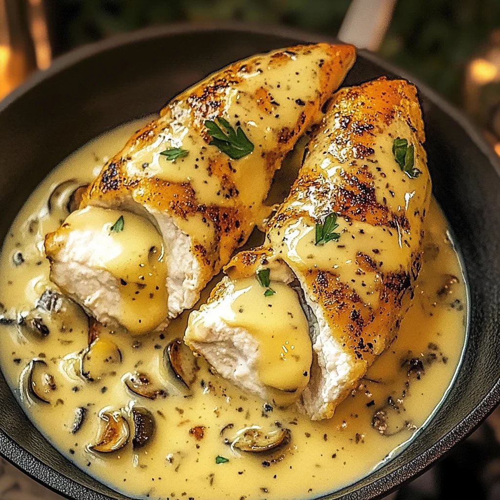 Cremige Honig-Senf-Hähnchenpfanne mit Sahne