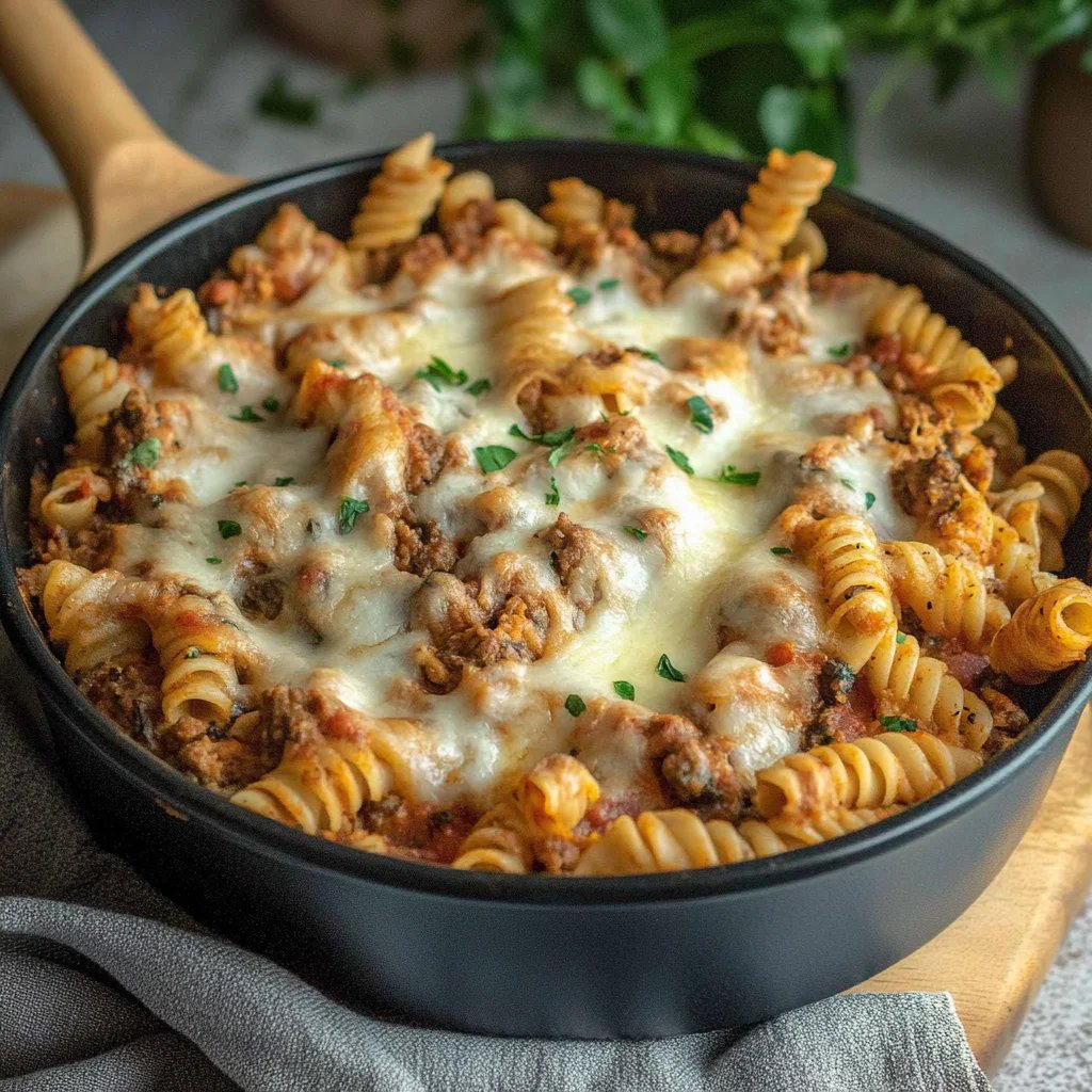 Saftiger Nudelauflauf mit Hackfleisch