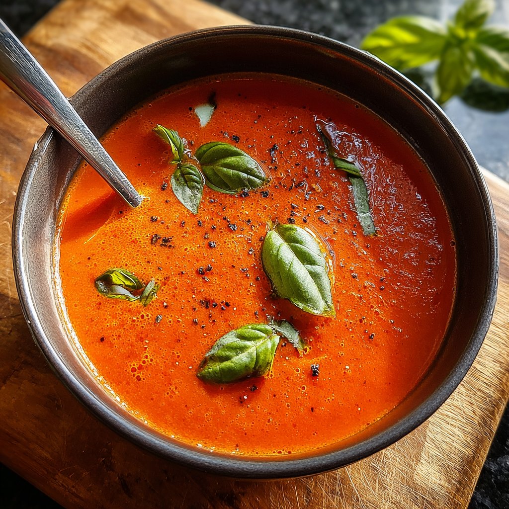 Tomatensuppe mit Sahne