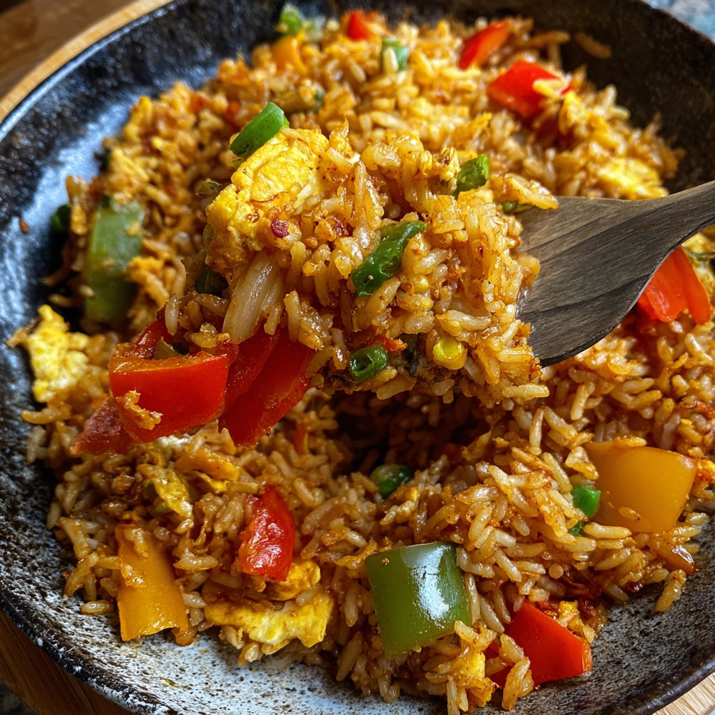 Gebratener Reis mit Paprika