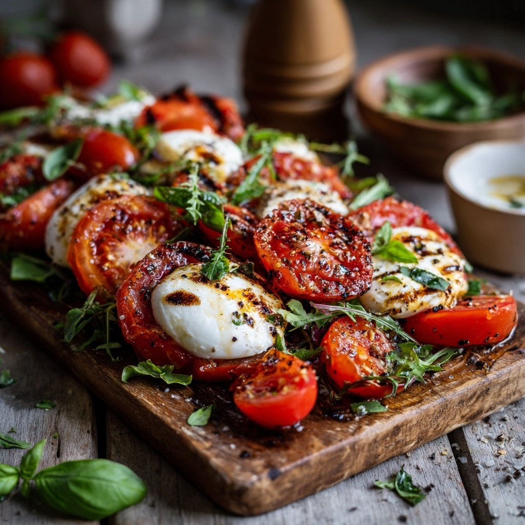 Salat Zum Grillen Mit Tomaten Und Mozzarella