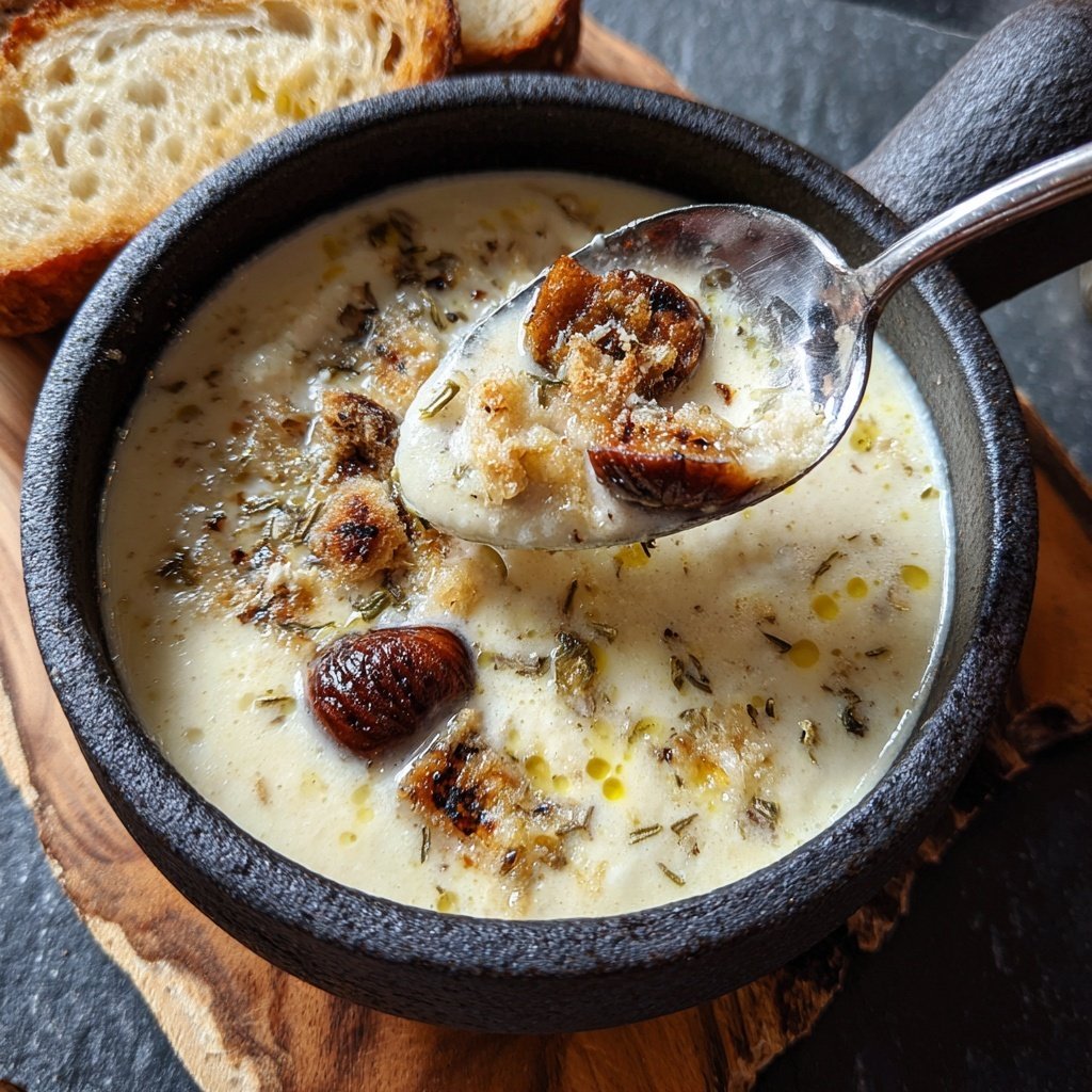 Cremiges Geschmackserlebnis! Maronisüppchen mit Parmesanstangen