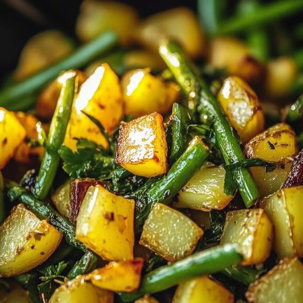 Kartoffeln und Grüne Bohnen