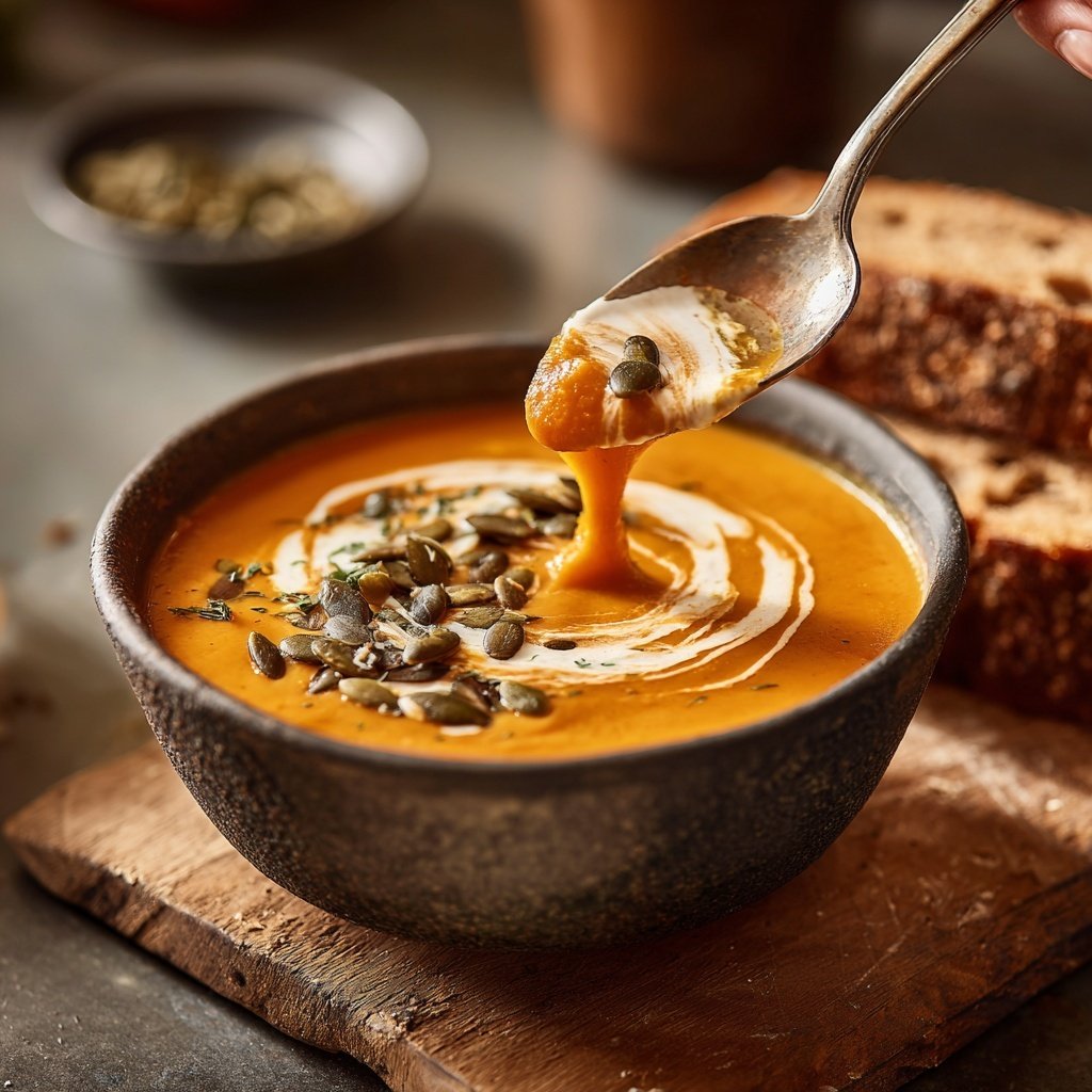 Herzhafte Kürbis-Maronen-Suppe für kalte Abende - ZweiGabeln