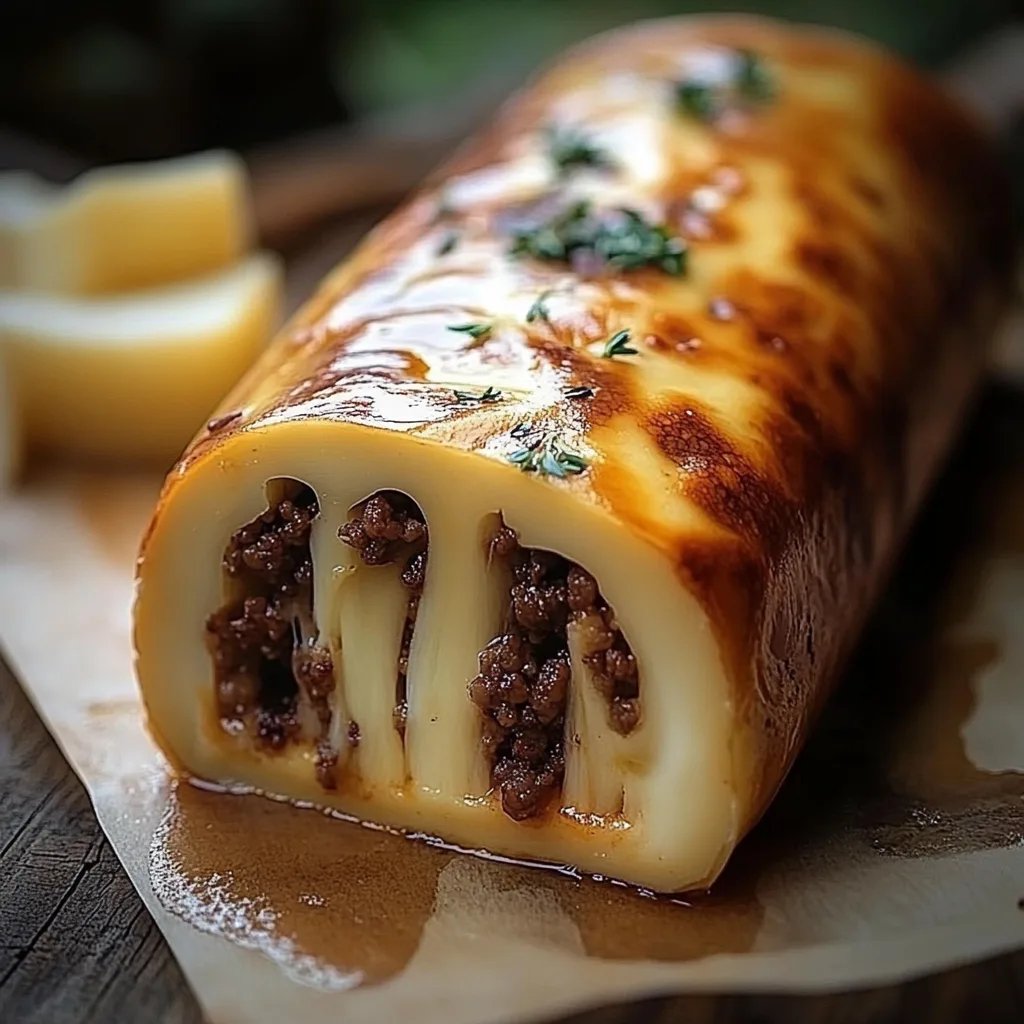 Hackfleisch-Käse-Rolle