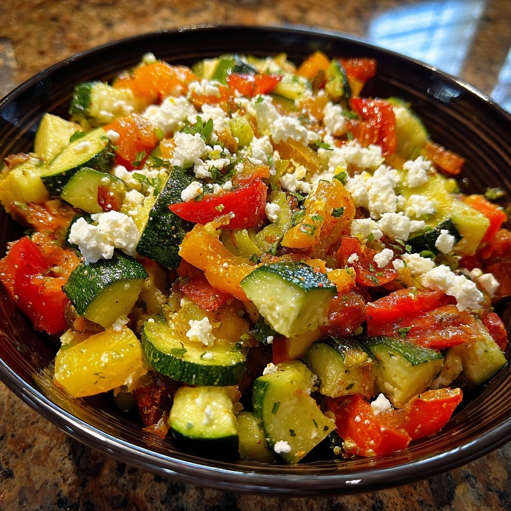 Gesund & Leicht Mediterrane Gemüsepfanne mit Feta