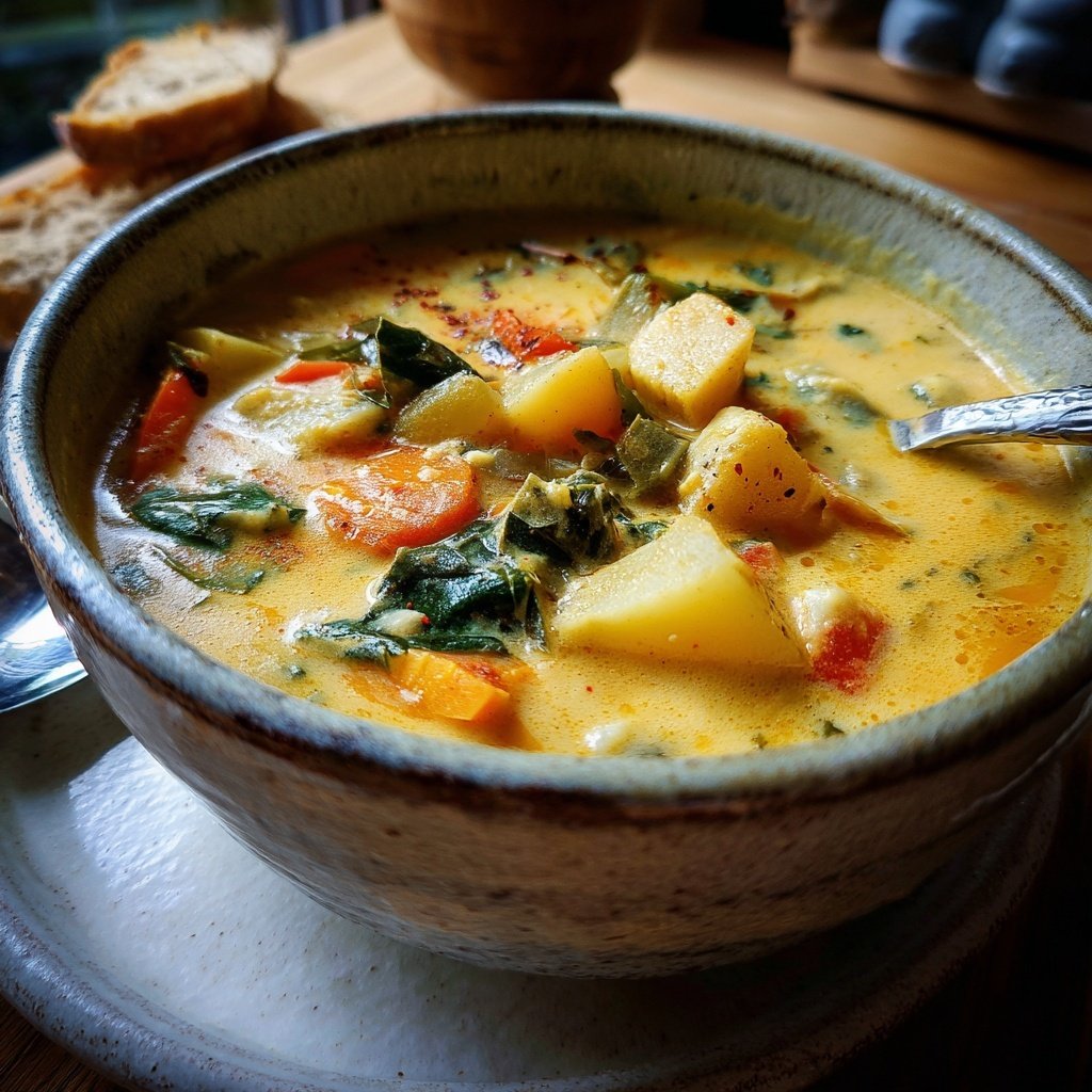 Herzhafte Cremige Herbstgemüse-Suppe: Der Trick für perfekt stückige Kartoffeln