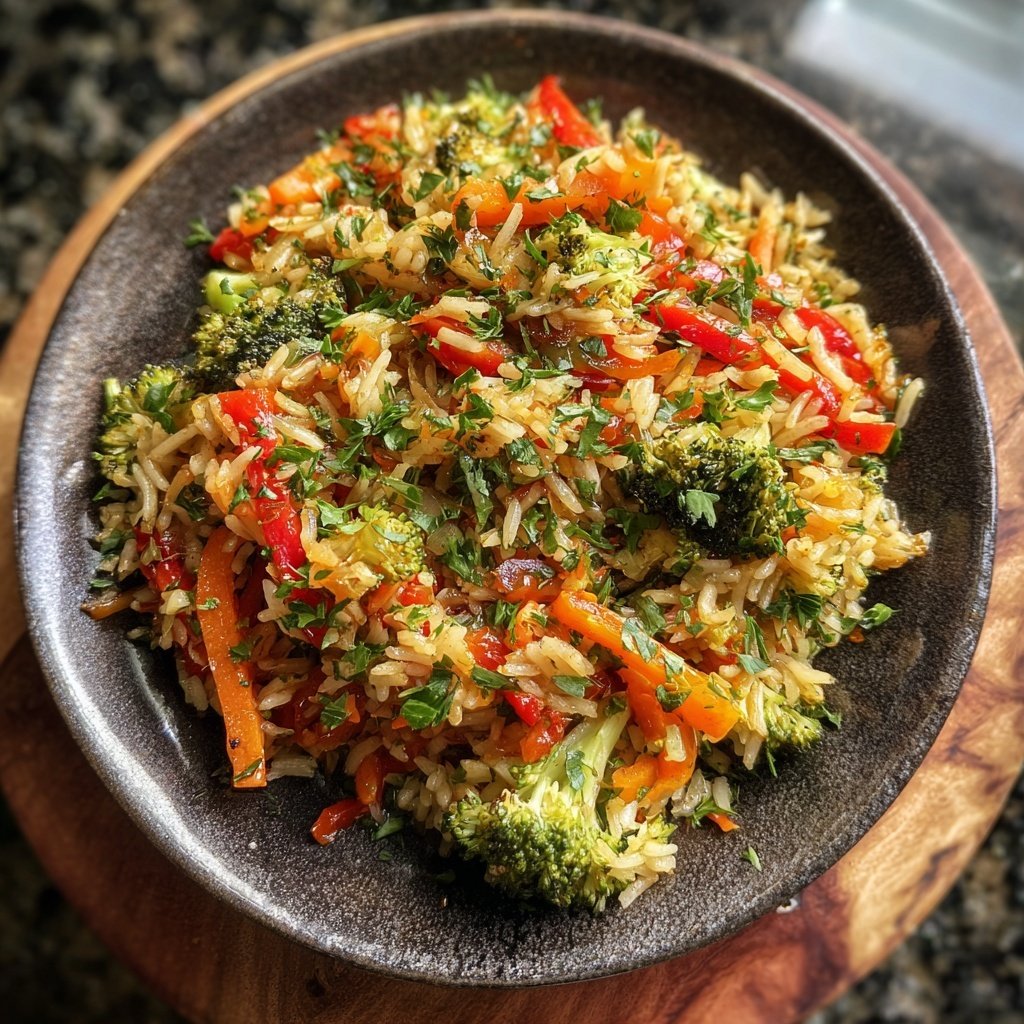 Kalorienarme Reispfanne Mit Gemüse