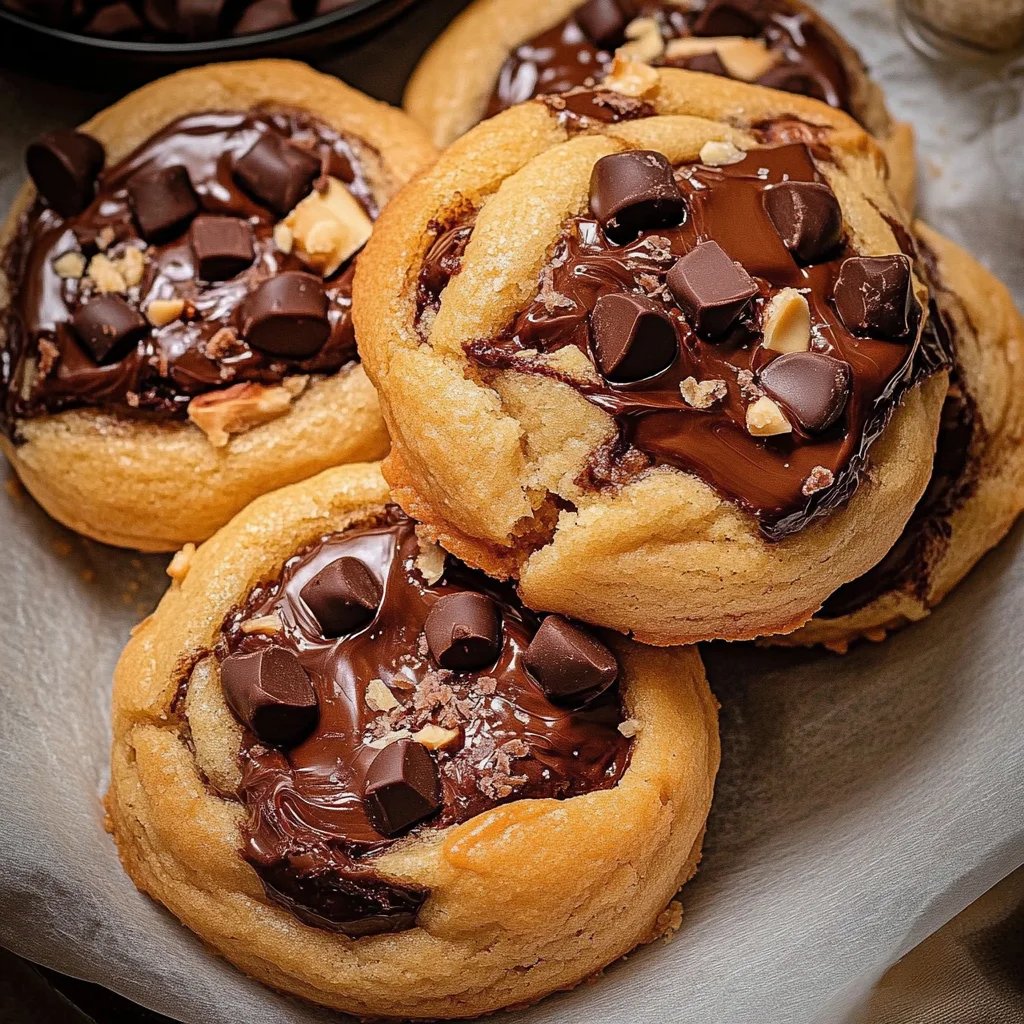 Mit Nutella gefüllte Schokoladenkekse