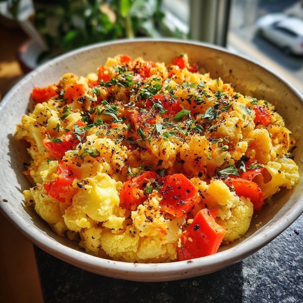 Blumenkohl Reis Mit Paprika