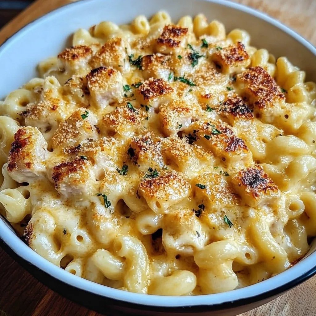 Cremiges Hähnchen Mac and Cheese